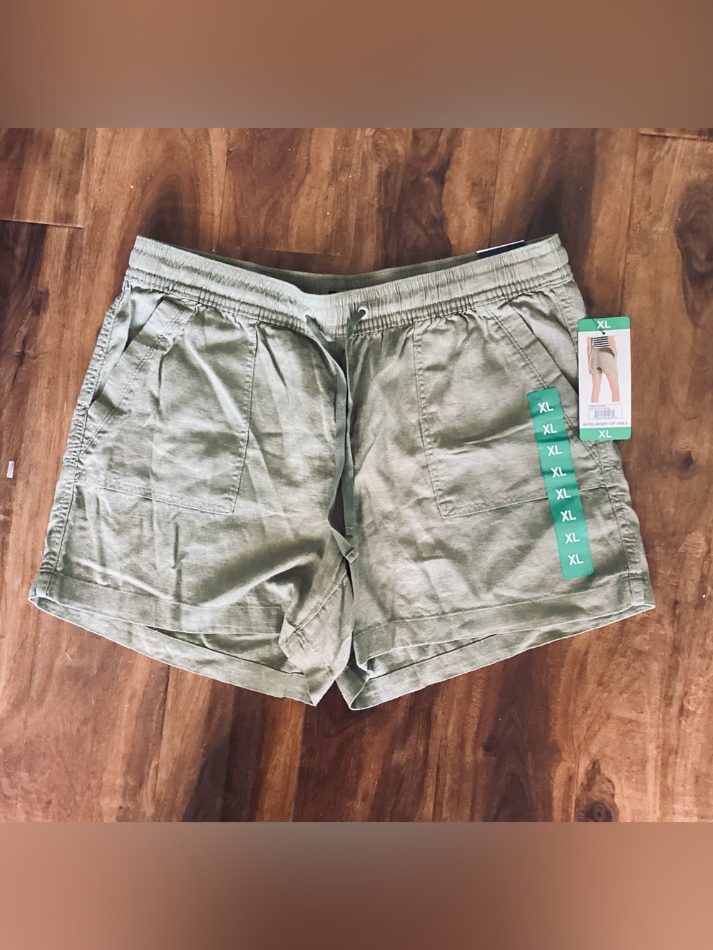 Nautica Olive Drawstring Athletic Shorts